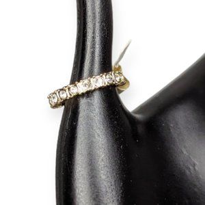 Roman Gold 14k Electroplated Rhinestone Wrapped Ring